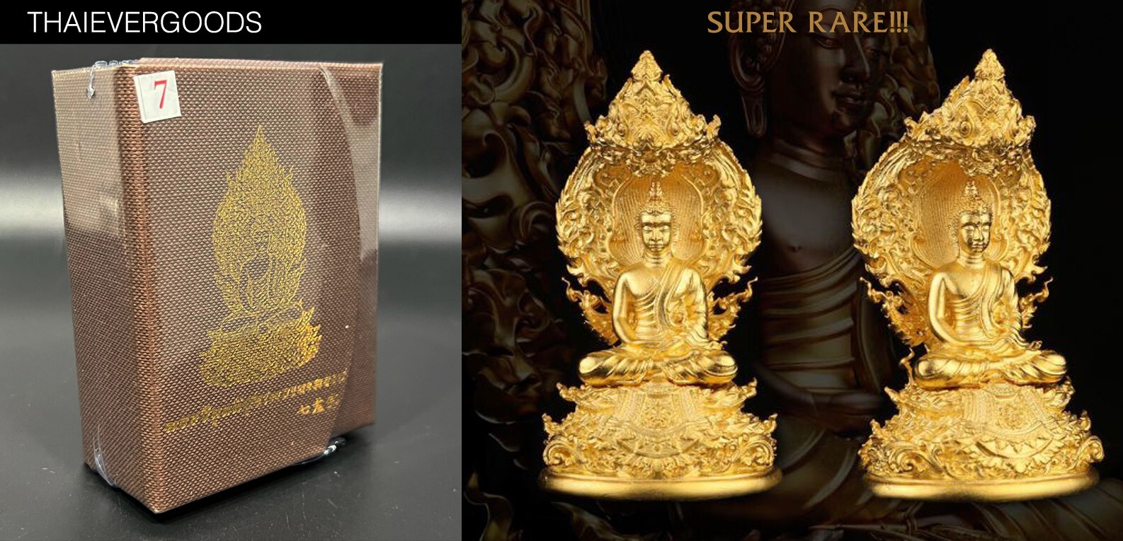 No.7 BUDDHA STATUE VIMUTTISUK DEVA NAGA POK LP NIKOM THAI AMULET JEWELRY