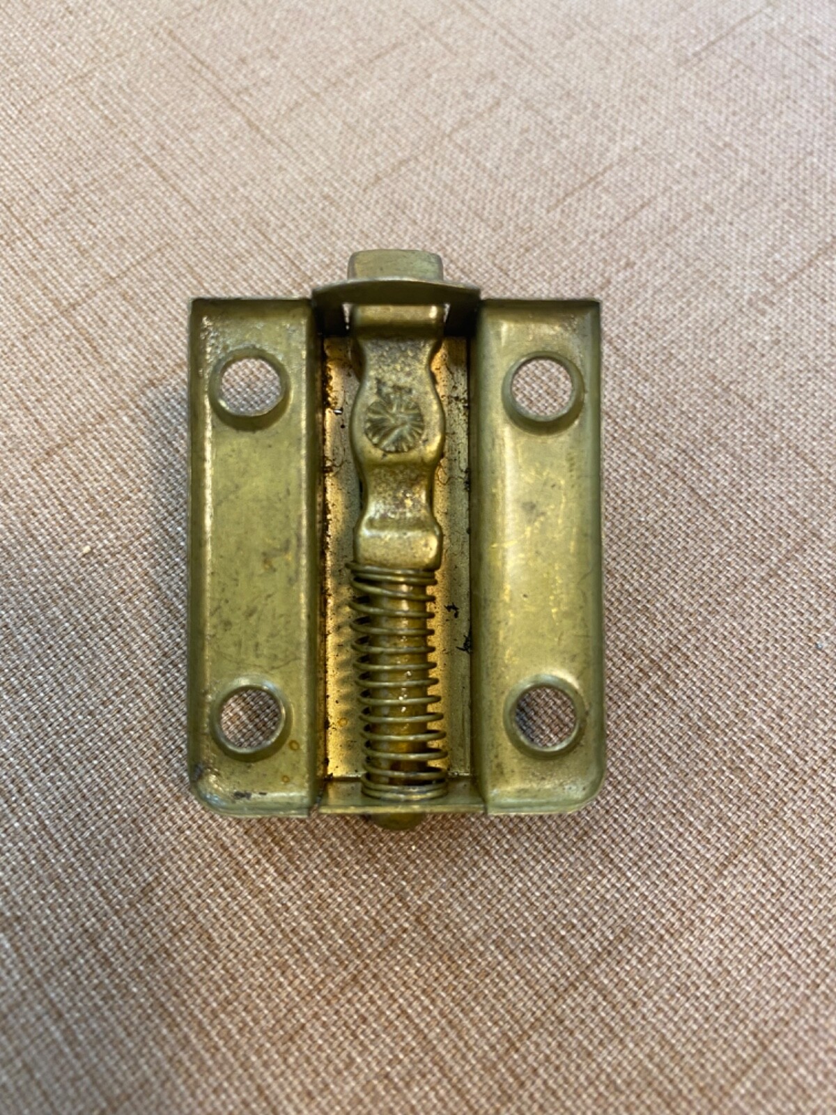 Brass-Door Closure-Slide Closure-Window/Door/Cabinet-Spring Knob- 1 1/4″ x 2″