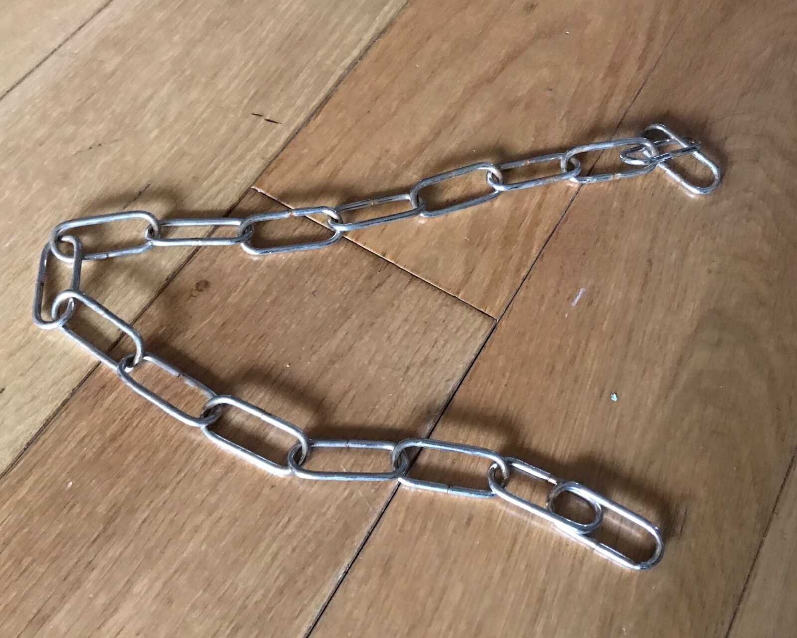 Vintage Chrome Lighting Chain Large Link Hanger Light Old Cistern Pull 22” H4
