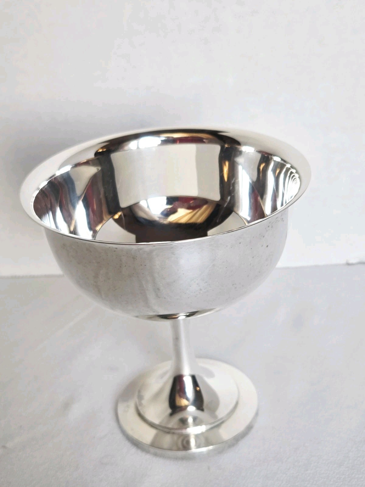 Vintage Oneida Silversmiths Silver Plate Pedestal Bowl Revere Style Compote 5″