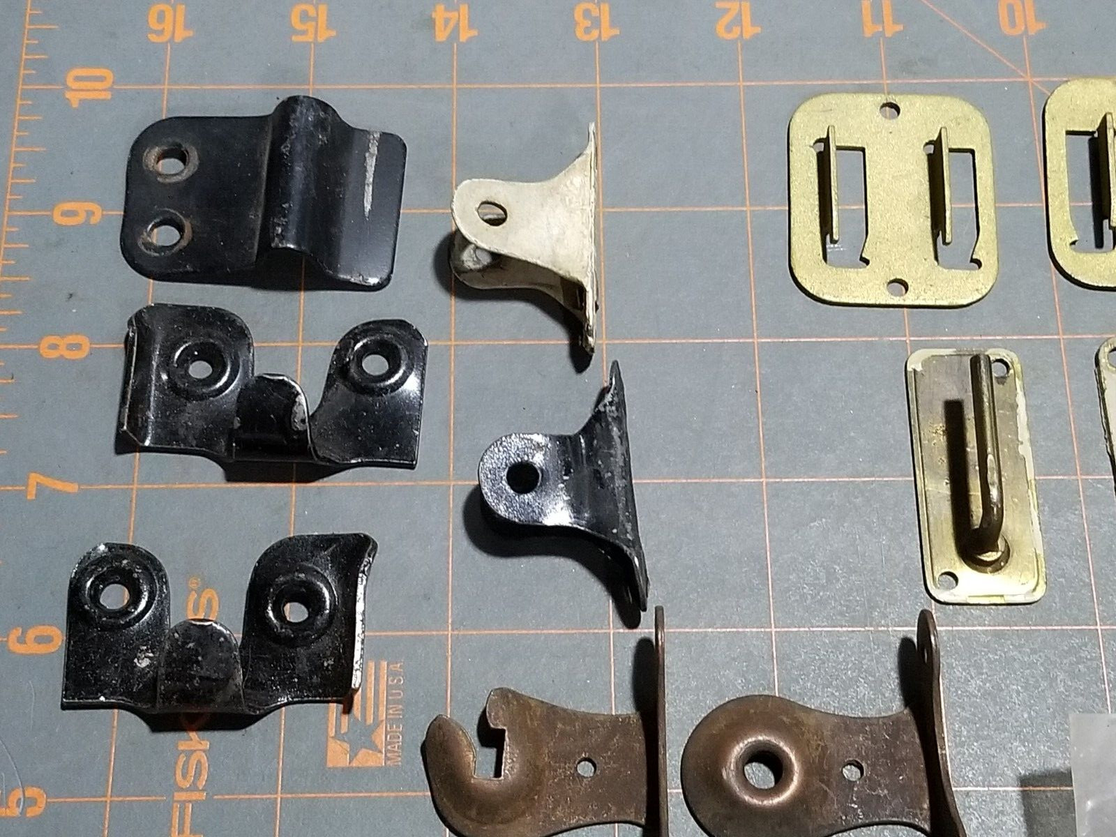 Various Vintage Hardware Junk Drawer Cupboard Latch Parts New Elbow Latch
