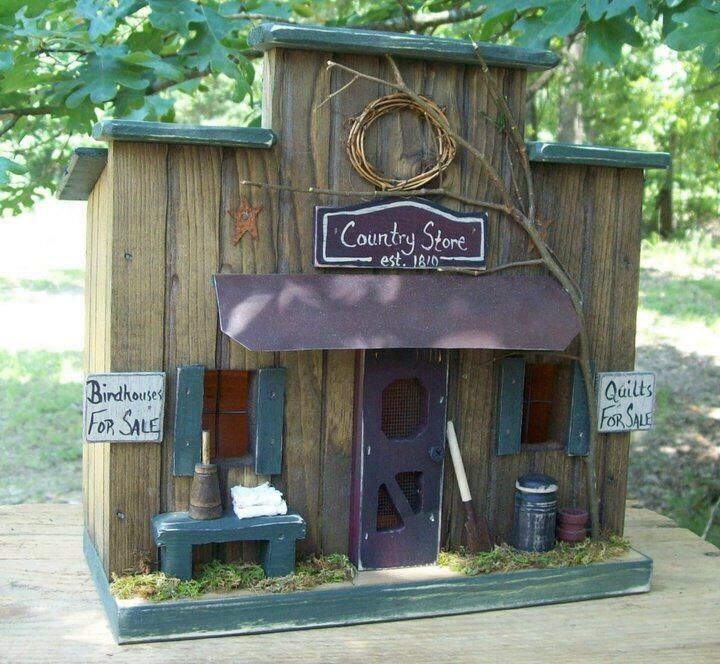 Rustic Country Store , Primitive Farmhouse Village Collection , Folk Art