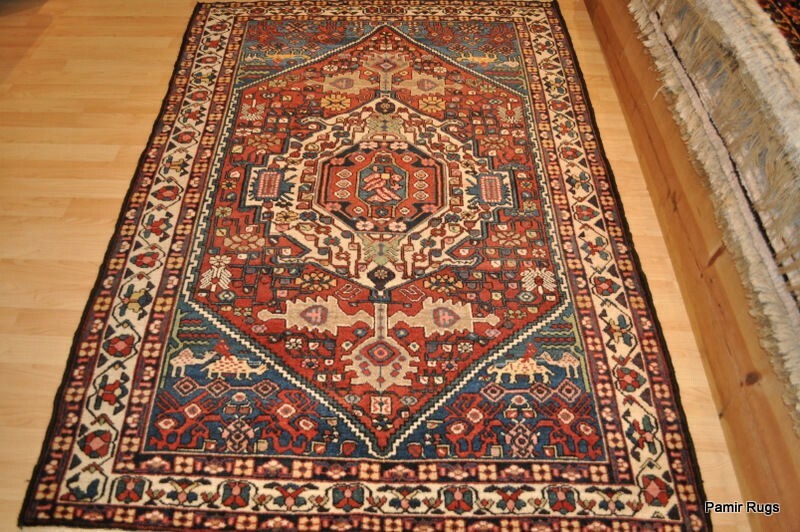 5′ x 7′ One of a Kind KURDISH Bakhtyar Collectible tribal rug with Natural color