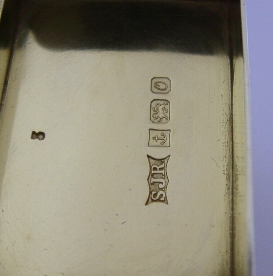 ENGLISH STERLING SILVER ENAMEL FOX HUNTING BOX 1988