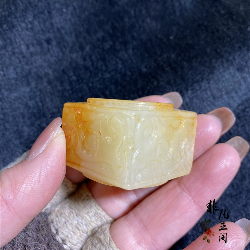 China,old jade,hongshan culture,peculiar,cong,pendant