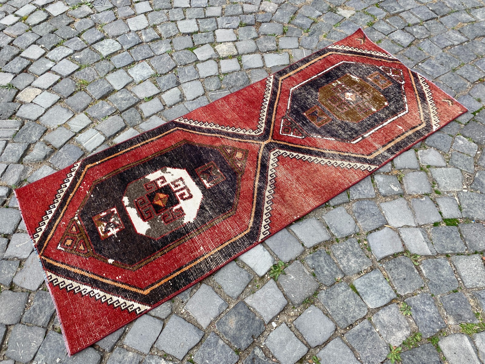 Wool rug, Bohemian rugs, Runner rug, Handmade rug, Turkish rug | 2,2 x 5,7 ft