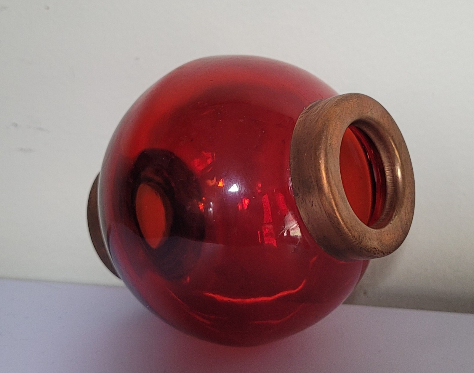 2.5″ weathervane or lightening rod RED GLASS BALL brand new weathervane part