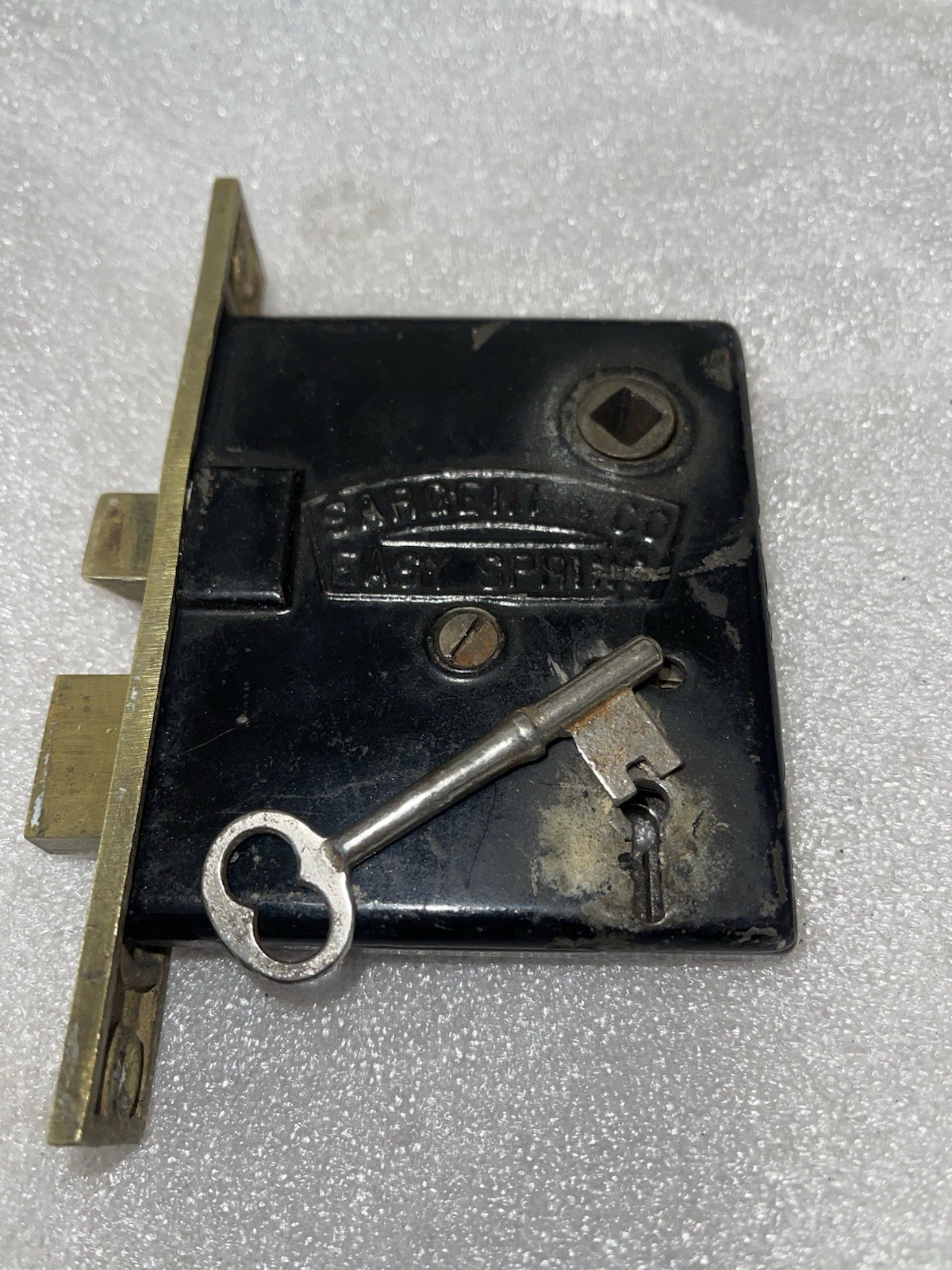 Antique Sargent 5334 Easy Spring Lock Brass Faceplate Pat. June 28/1881