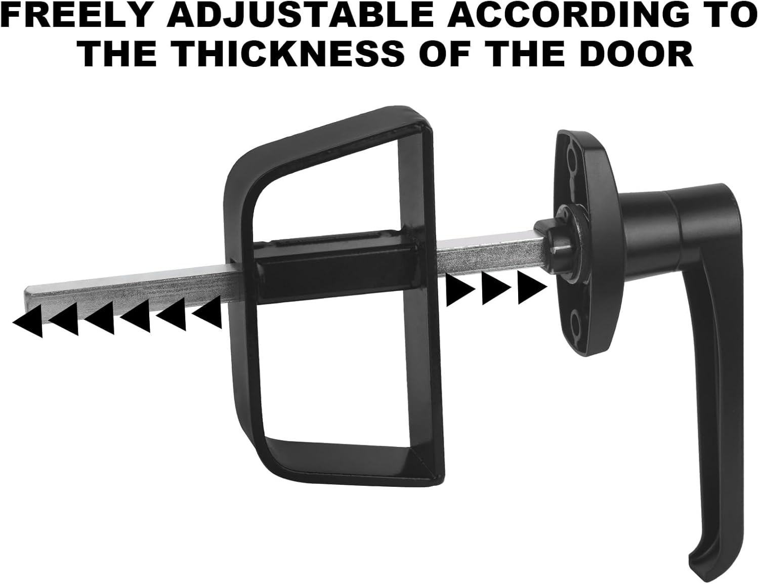 Double Door Shed Hardware Kit – Includes Barrel L-Type Two-Piece Set, Black
