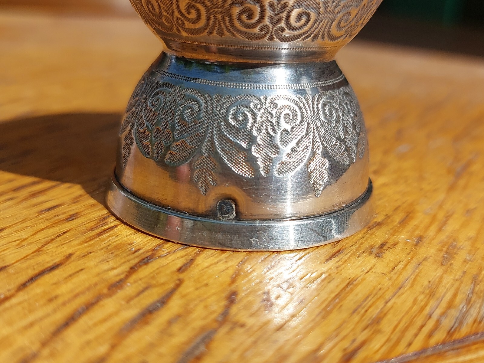 Solid Silver Diabolo Egg Cup Minerve Silver A Chapus