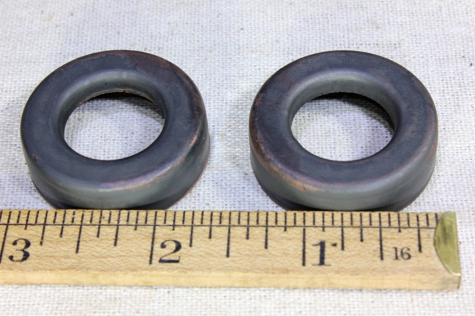 2 Lightning Rod Ball End Caps New Replacement 1 1/4 Brown Tarnished Copper Small