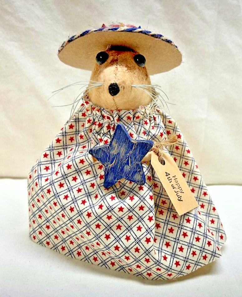 Patriotic Mouse/Star/Red-White-Blue/Farmhouse/Grunged
