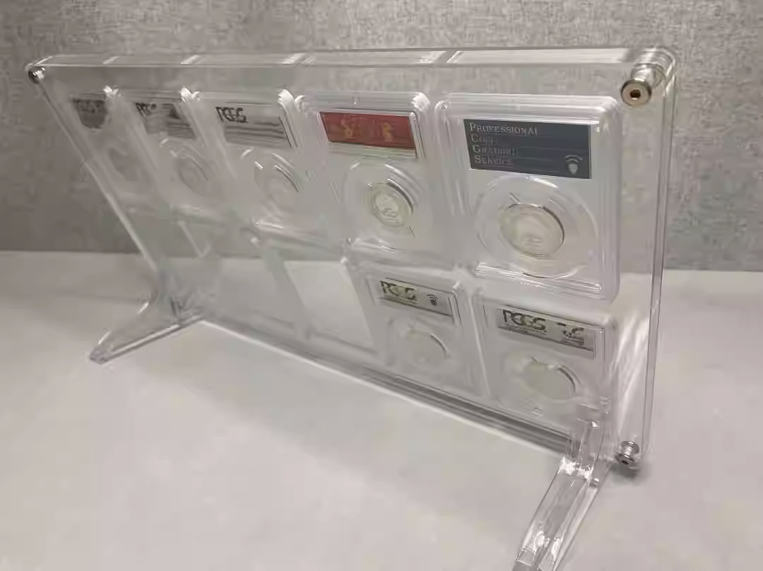 10 Grids Desktop Acrylic Display Case Protective Frame for ANACS/NGC/PCGS Holder
