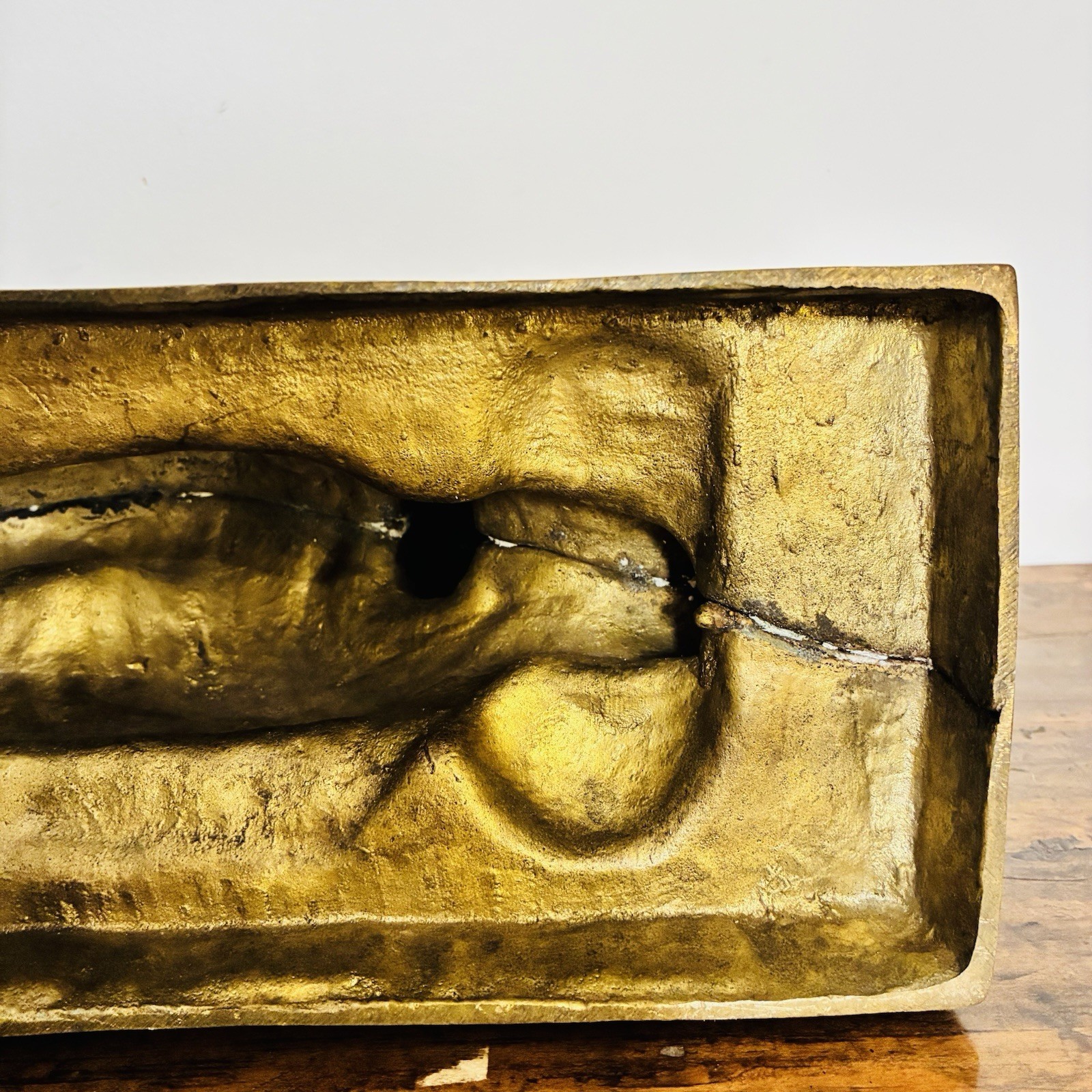 Large Reclining Buddha Statue in Solid Bronze – 51 cm – Lost Wax Cast