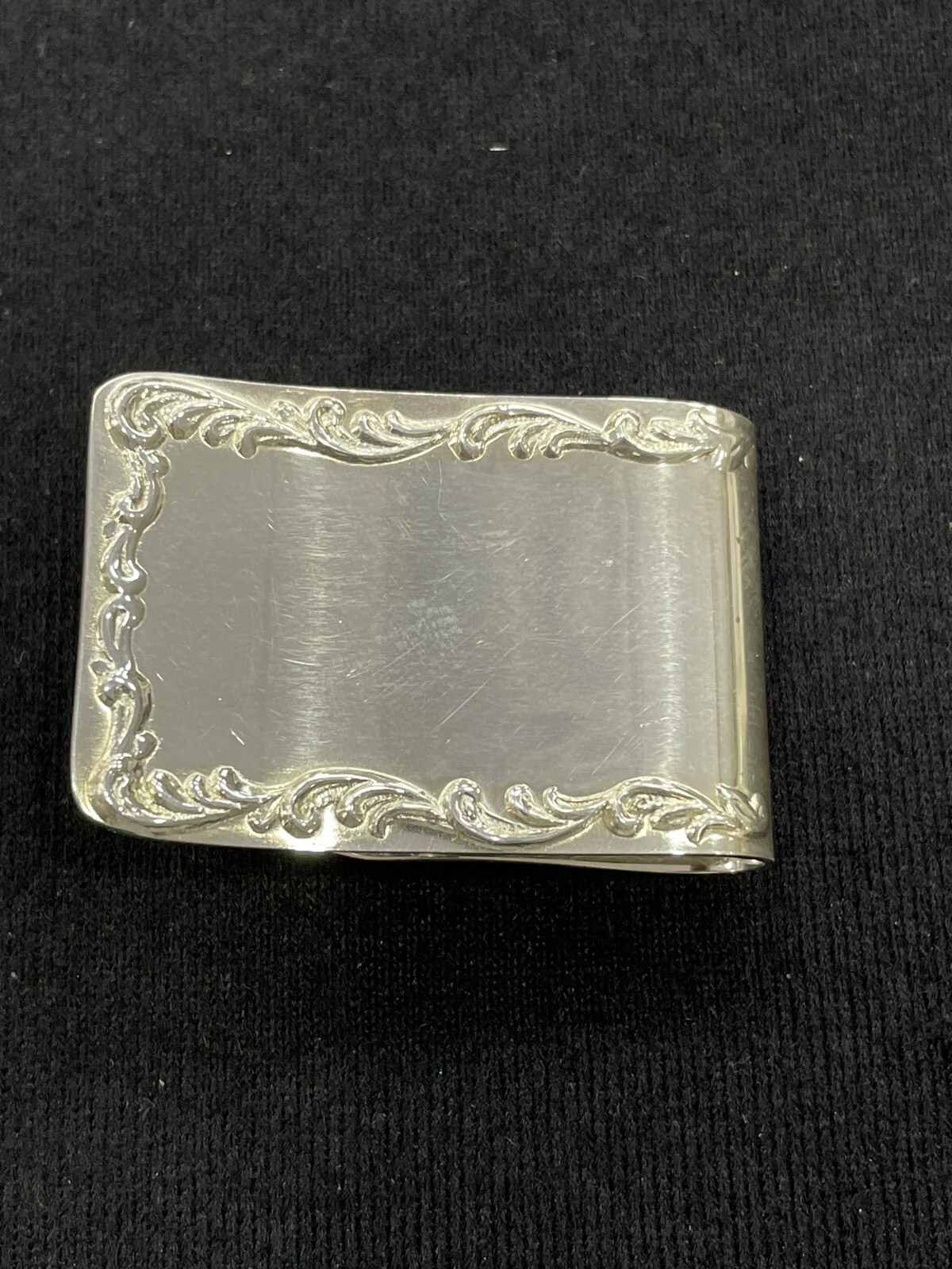 Vintage S. Kirk & Son 27 Sterling Silver Money Clip Napkin Holder Ornate Design