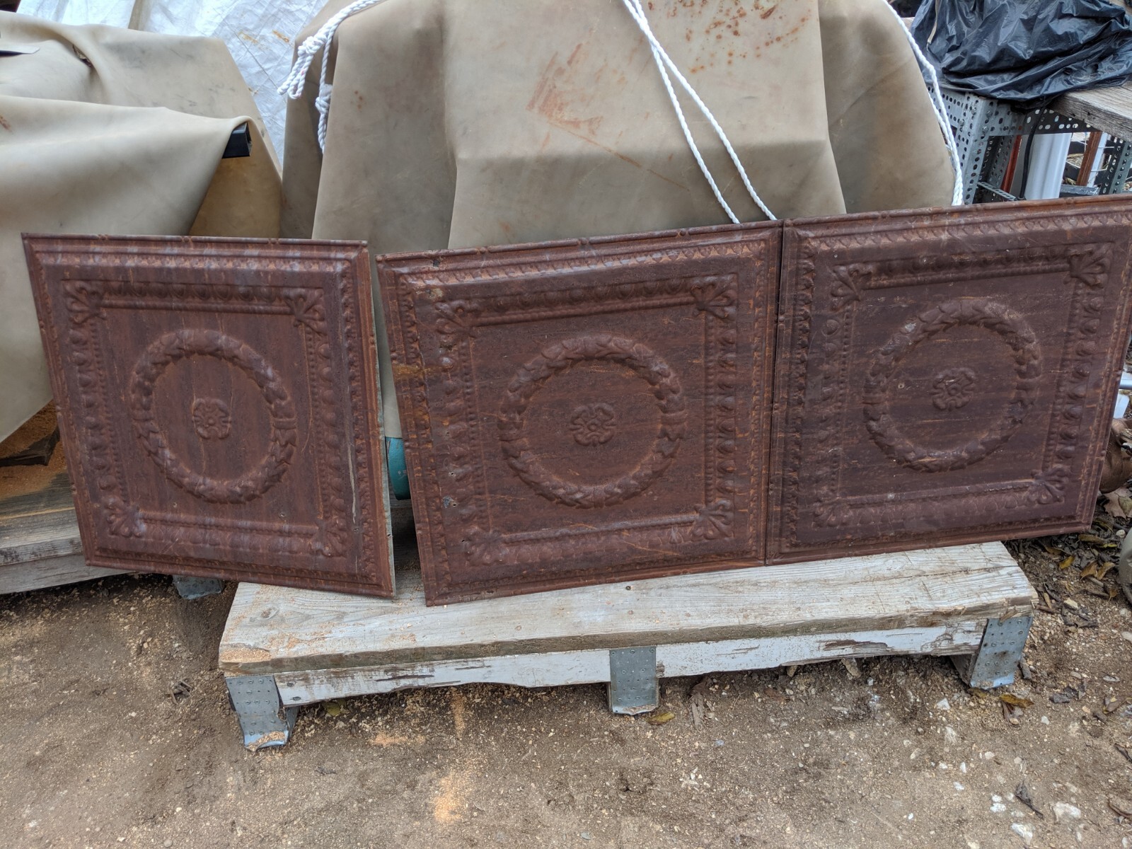 Antique Pressed Tin Ceiling (100 pieces)*Free Shipping* As Seen On Fixer Upper