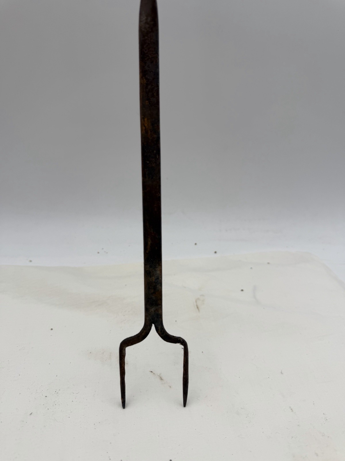 Antique Primitive 30” Inch Hand Crafted 2 Prong Fork Fireplace Butchering C