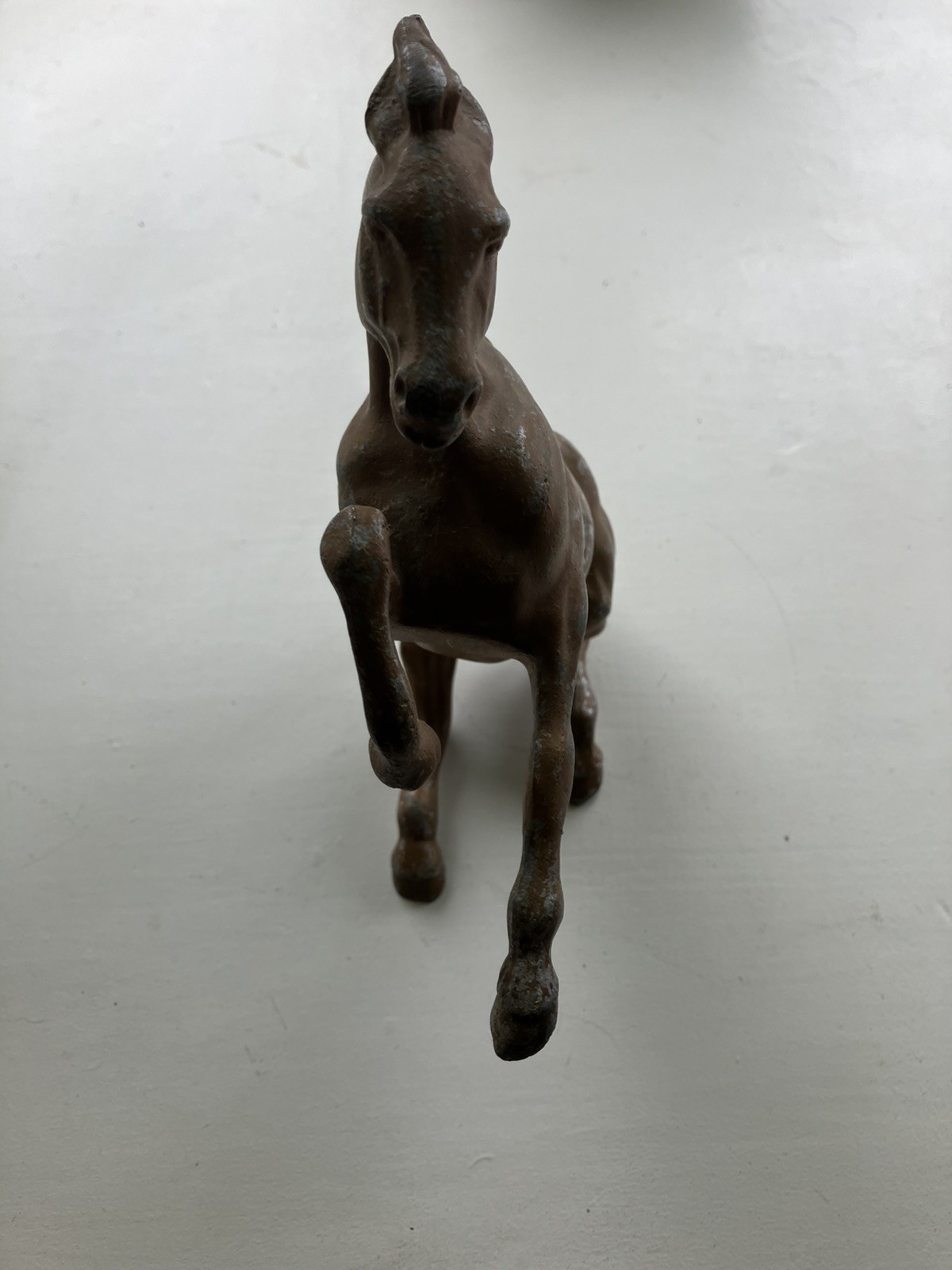 Antique bronze patina rearing heavy cast horse kilo patinised 6os3
