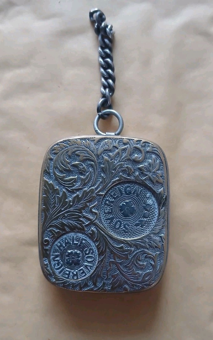 VICTORIAN NICKEL SOVEREIGN COIN HOLDER BY JAMES WILLIAM BENSON