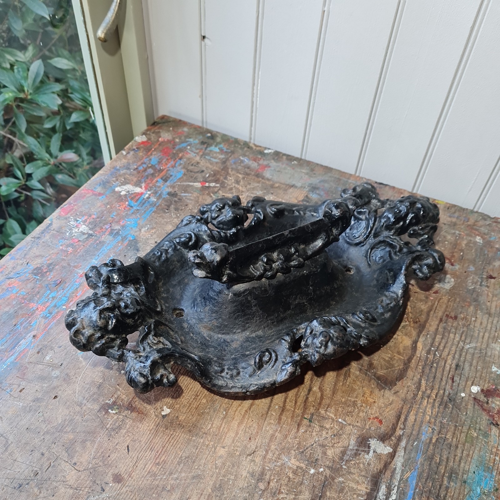 Victorian Style Heavy Cast Iron Large Boot Shoe Scraper 6.9 kg 45cm x 26cm