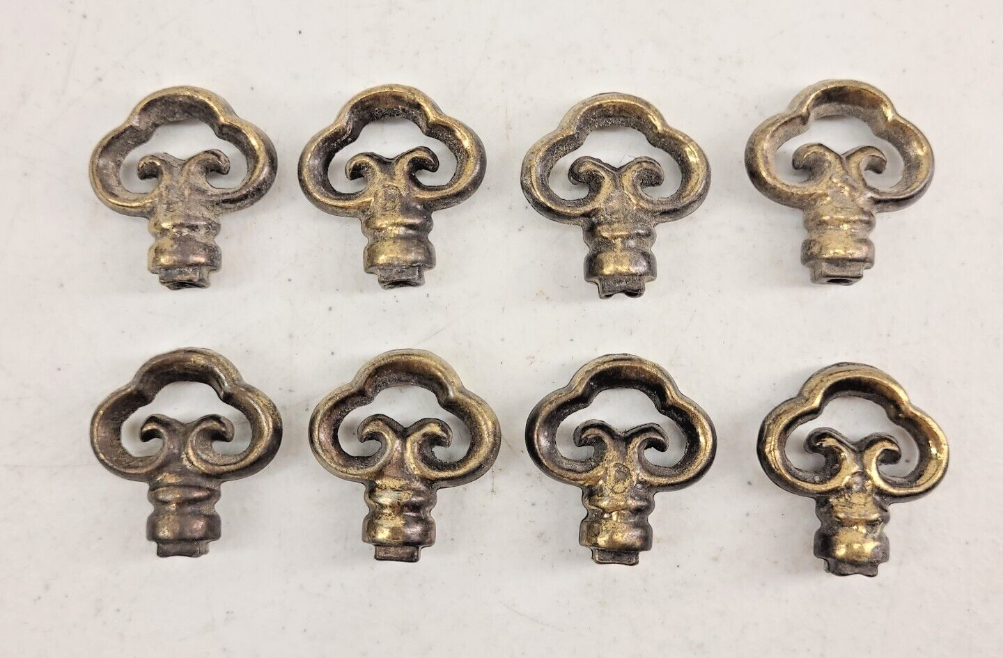 Vintage Lot of 8 Finial Drawer Pulls Brass Small Knobs Handles Hardware