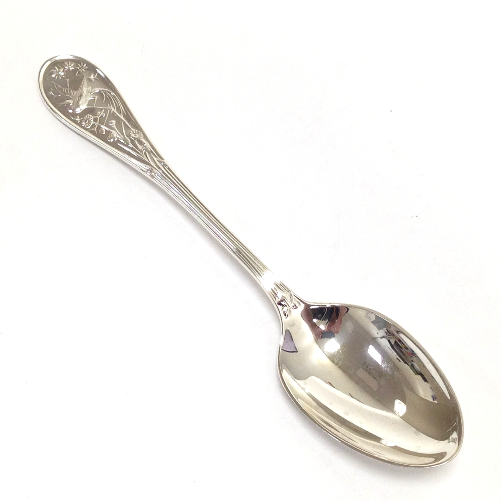 Tiffany & Co Audubon Teaspoon 6-1/4″ Solid Sterling Silver 47g No Monogram