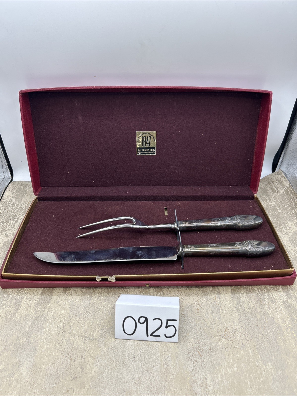 ANTIQUE 1848 ROGERS & BROS VINTAGE KNIFE AND FORK