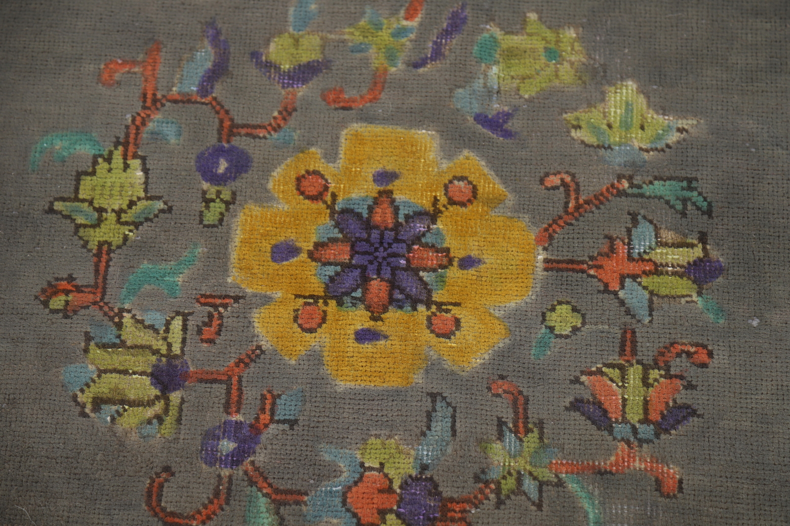 Vintage Gray Over-dyed Wool Living Room Rug Traditional Hand-made Carpet 8×11