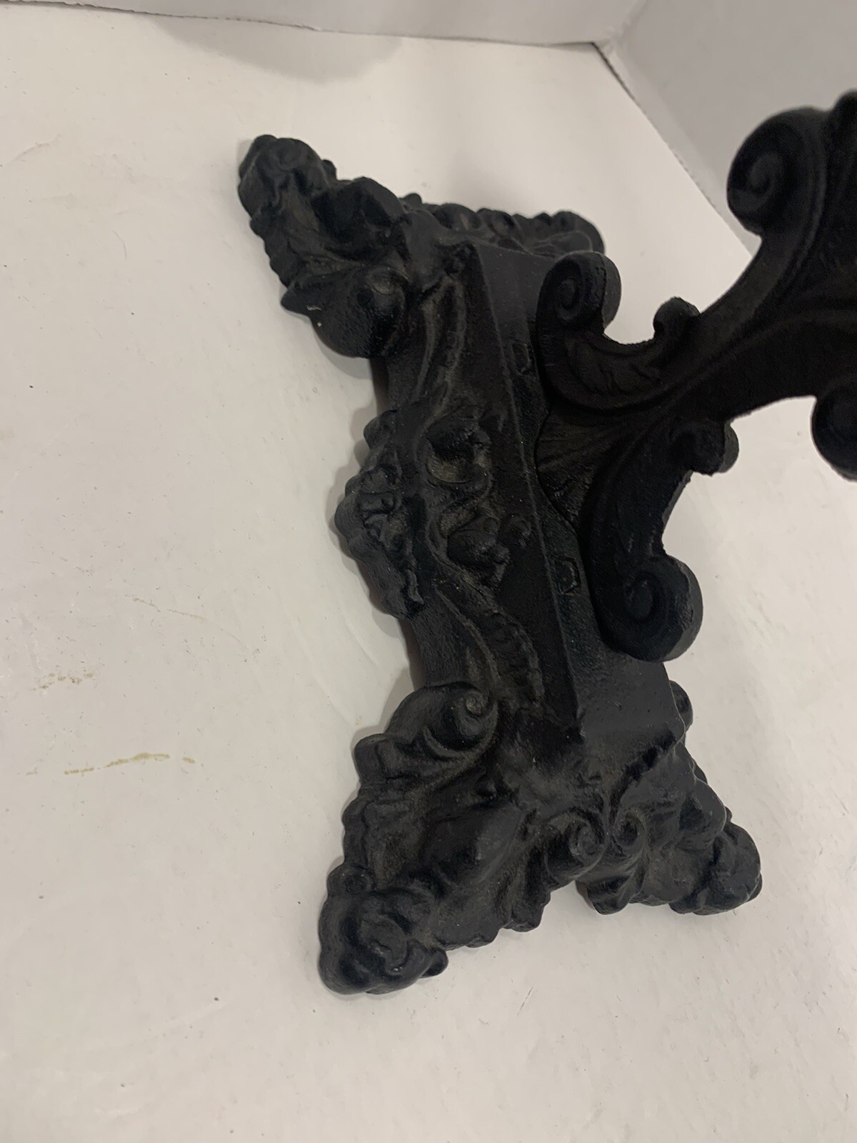 Antique Victorian Vanity TableTop Mirror Ornate Cast Iron Floral Vintage English