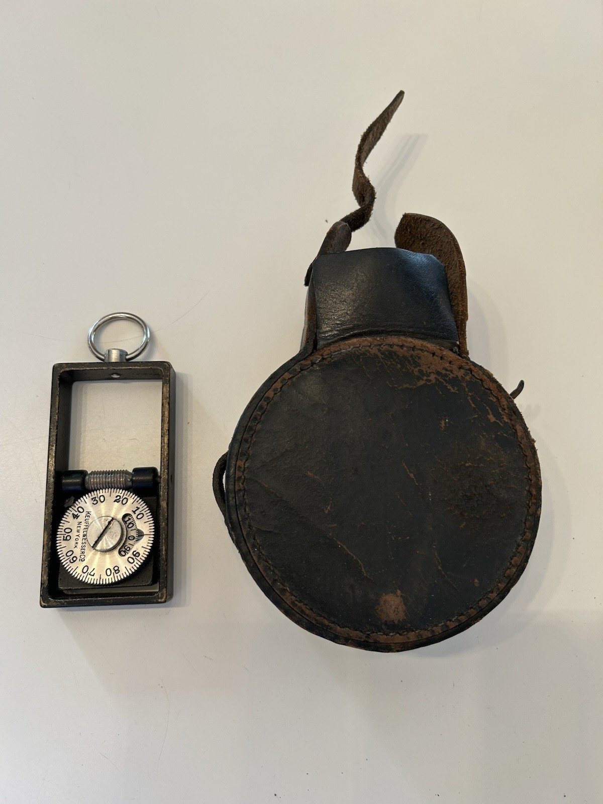 Keuffel & Esser Wagon Wheel Odometer With Original Leather Case – Circa 1890’s
