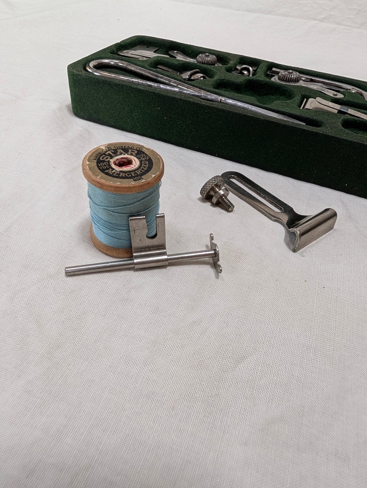 Insert Drop-in Singer Cabinet Drawer w/Early Singer 66 Attachments Accessories