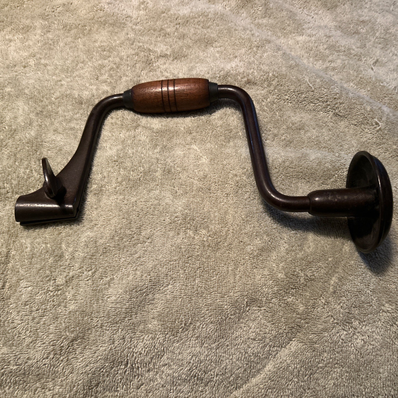 Vintage Antique Hand Drill Brace Small Sweep Woodworking Tool