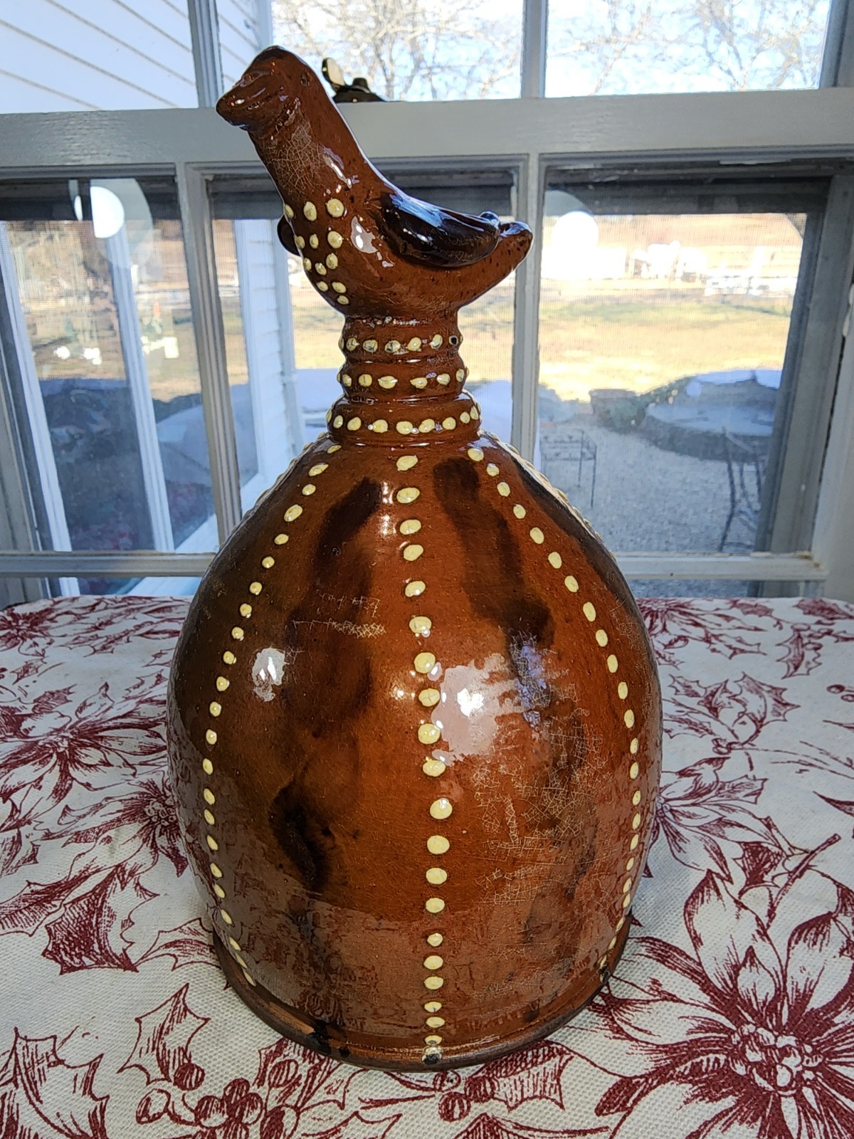 A+ Contemporary RED RIVER GORGE KENTUCKY “CHRIS WOODS * BIRD BANK 1” Crock