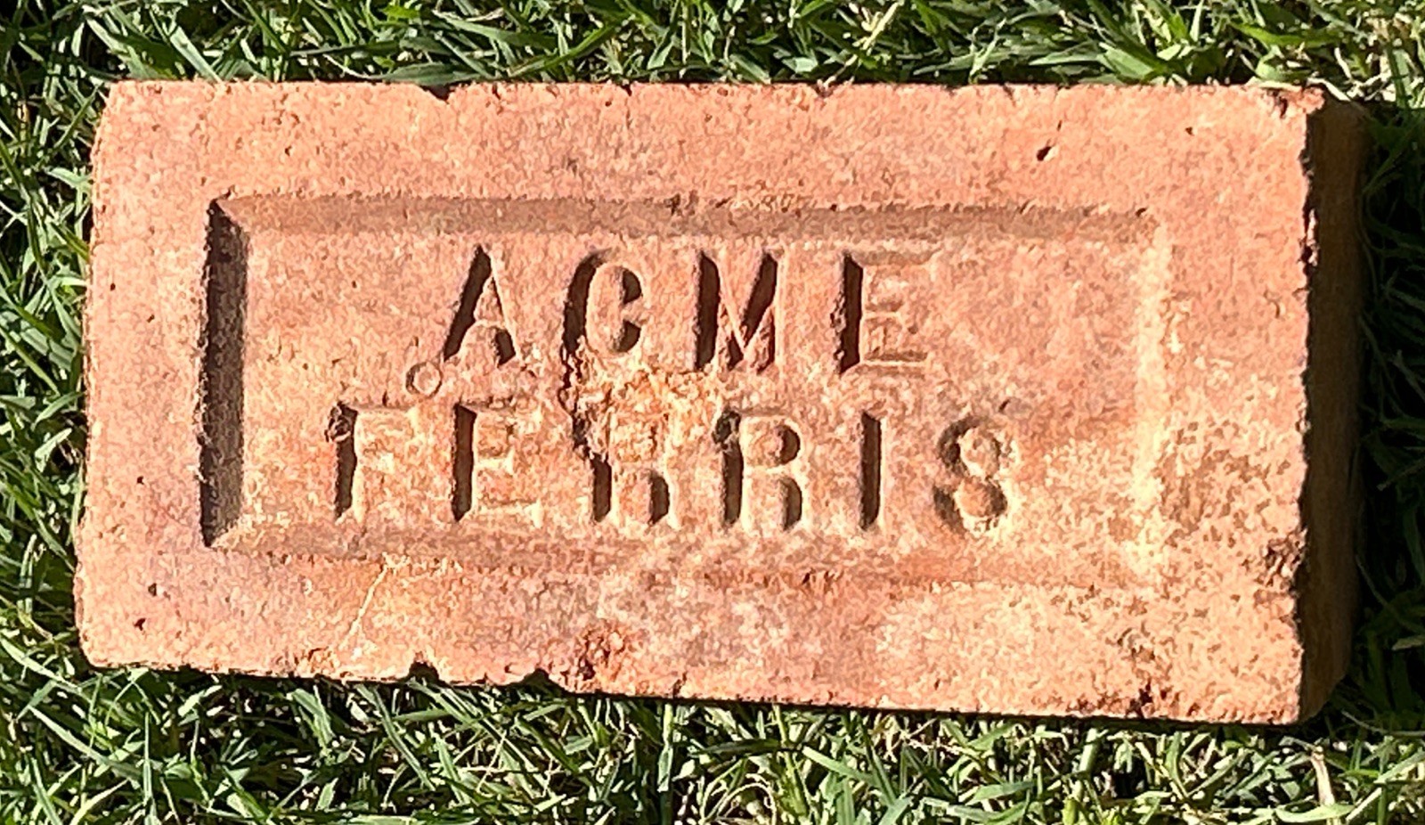 Vintage ACME Fire Brick Embossed Refractory Antique Industrial Architectural