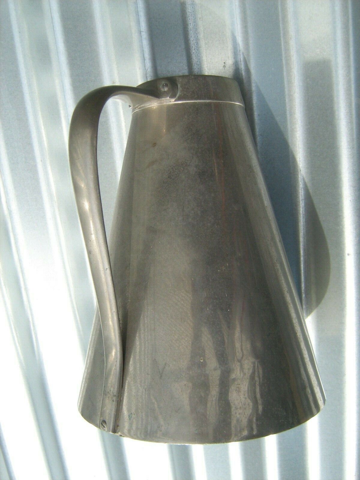 L E Gurley 1/2 Gallon Measure Container Nickel Cone Pitcher 1910