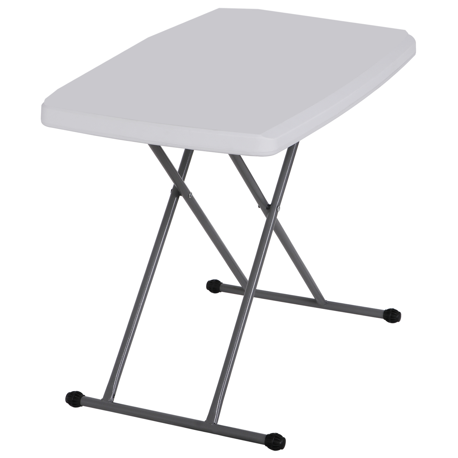 Adjustable 30″ Folding Table Laptop Metal Frame Camping Table Indoor Outdoor