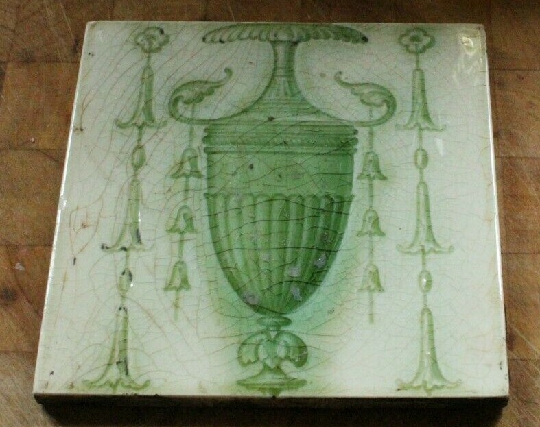 ANTIQUE ENGLISH edwardian classical DESIGN TILE