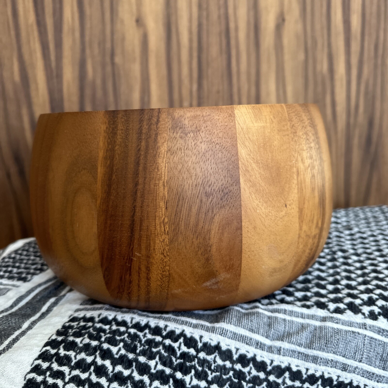 Vintage MCM BOWL Dansk teak bowl 1960 1969 handcarved wood