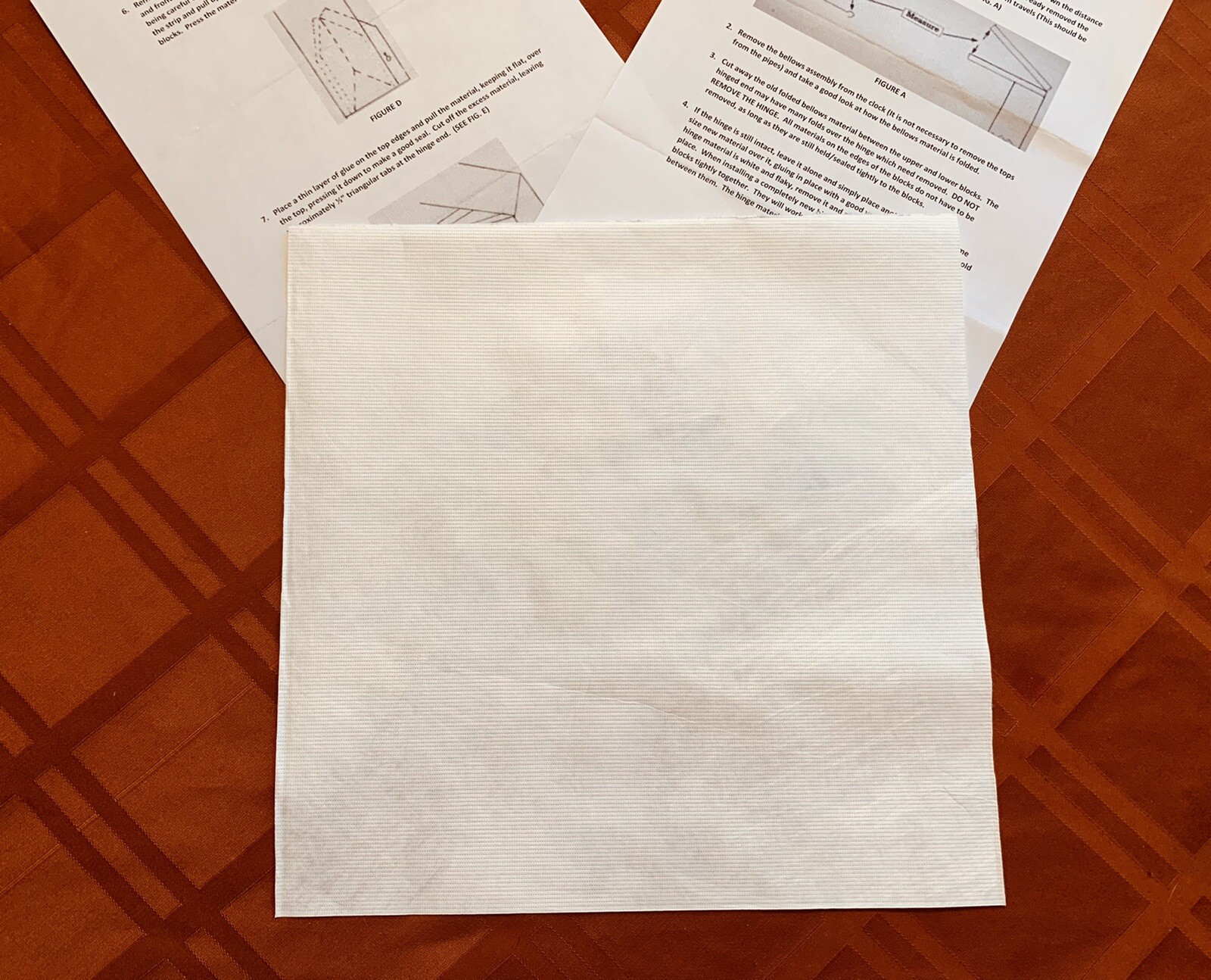 ORIGINAL Paper Cuckoo Bellows Material 12” x 12” With Instructions. Perfect.
