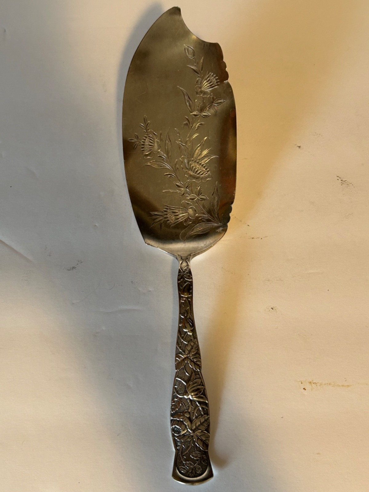 Antique Victorian American Sterling Silver Art Nouveau Ice Cream Slice 82 Grams
