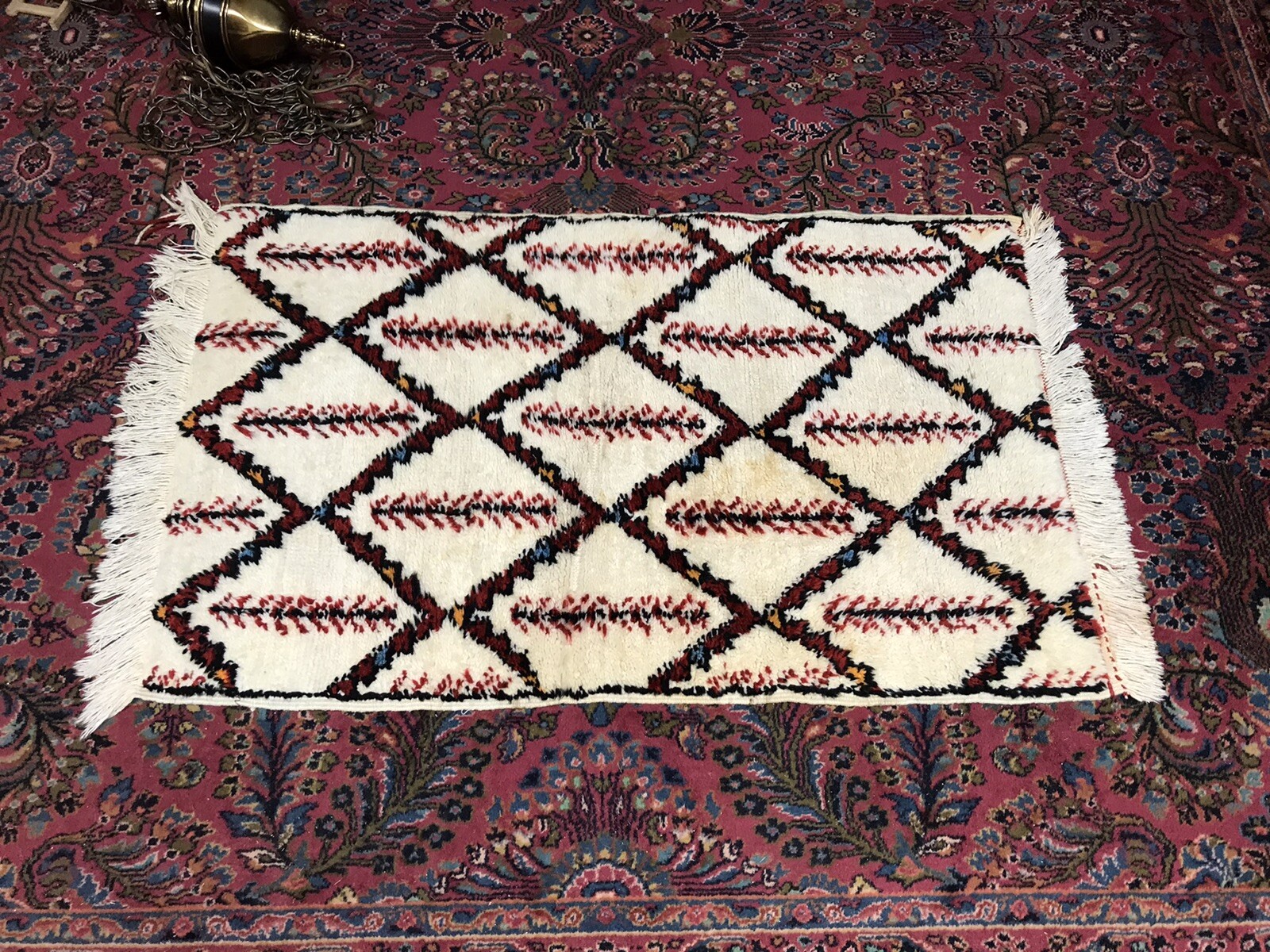 ANTIQUE VTG MARCO MOROCCAN RUG #369 WITH ORIGINAL TAG 57” X 31 1/2” RARE FIND