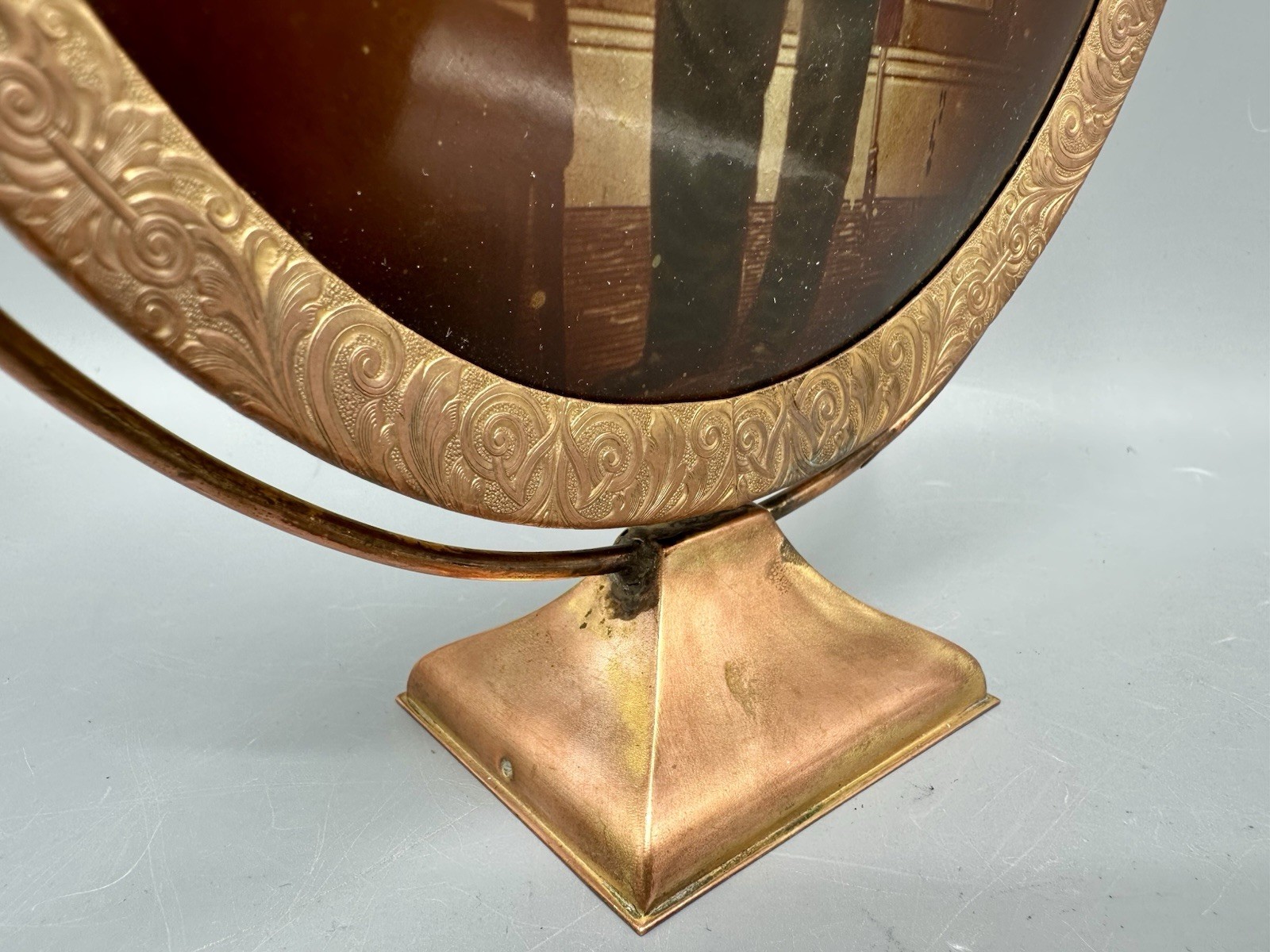 1900s Tintype Portrait American Cavalry Soldier Columbia Medallion Studios Frame