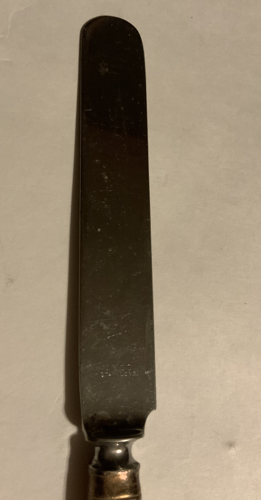 USN U.S. NAVY Kings Pattern Table Dinner Knife WWI WWII WW2 Silverplate Flatware