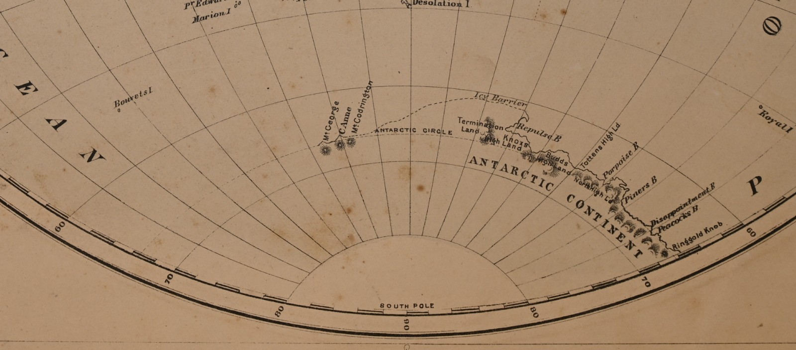 Antique 1874 EASTERN HEMISPHERE Map ~ Europe Africa Asia Australia ~ Original