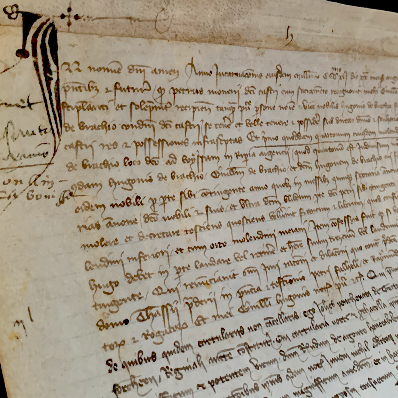 MEDIEVAL VELLUM MANUSCRIPT 1341
