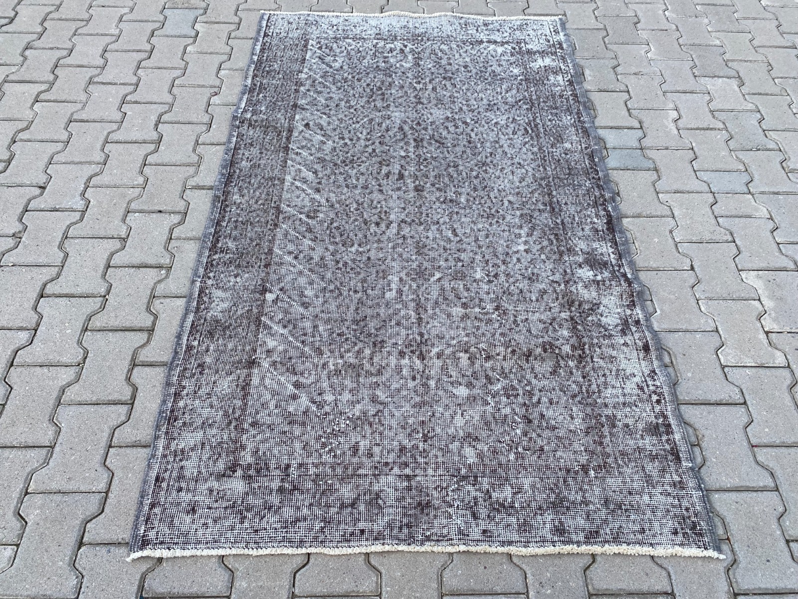 3.9×6.5 ft, Turkish rug, Vintage rug, Large rug, Oriental rug, Black Area rug