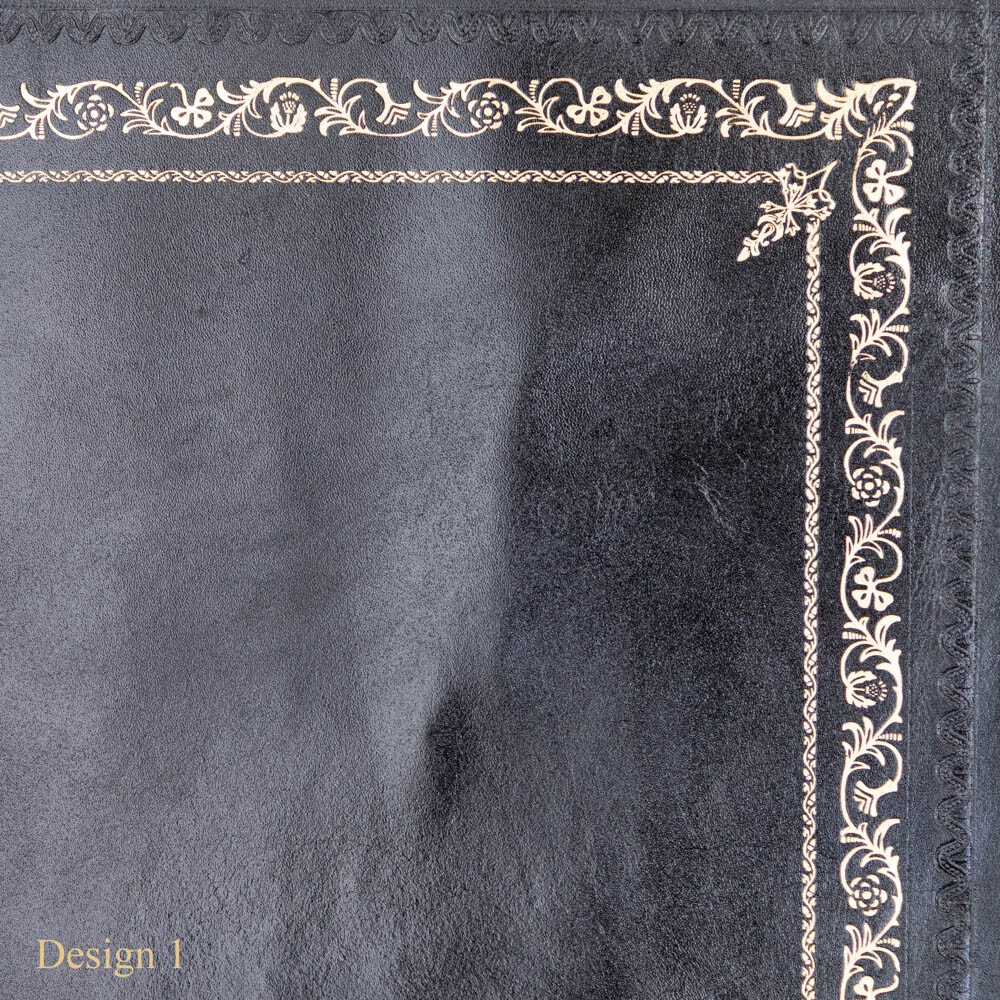 Brown Calf Leather Insert For Desks Writing Tables and Bureaus Gold Tooling
