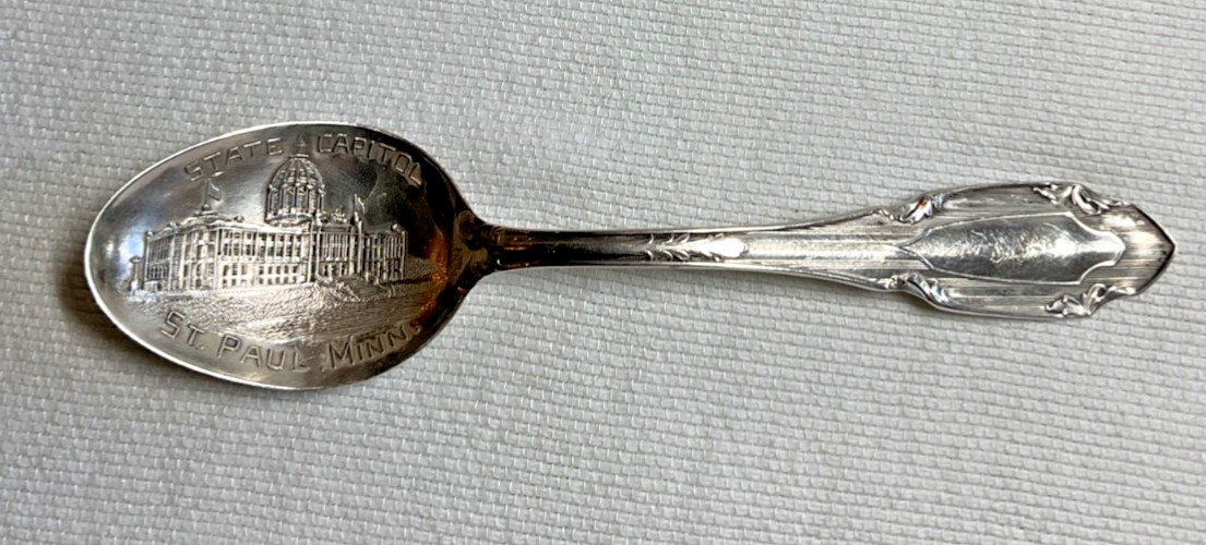 Sterling Silver Souvenir Spoon Saint Paul Minnesota State Capitol EUC