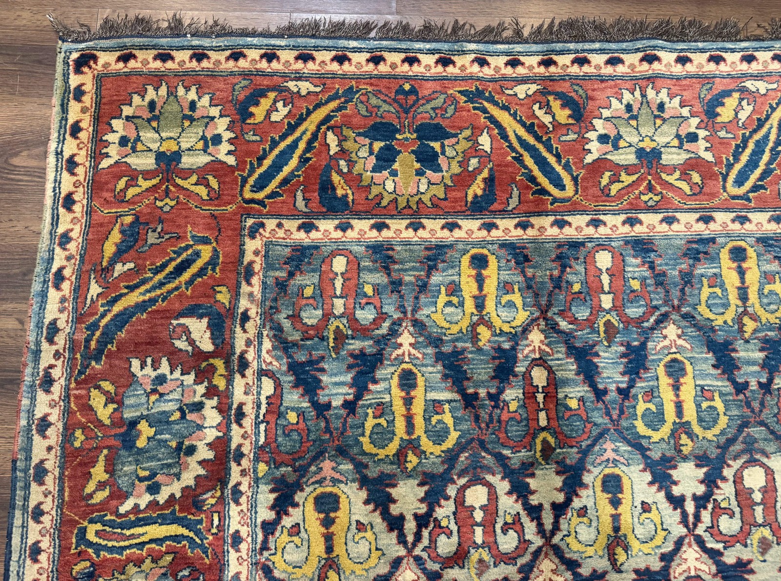 Pak Per’sian Rug 6×8, Blue Red Multicolor, Unique Design, Hand Knotted, Wool