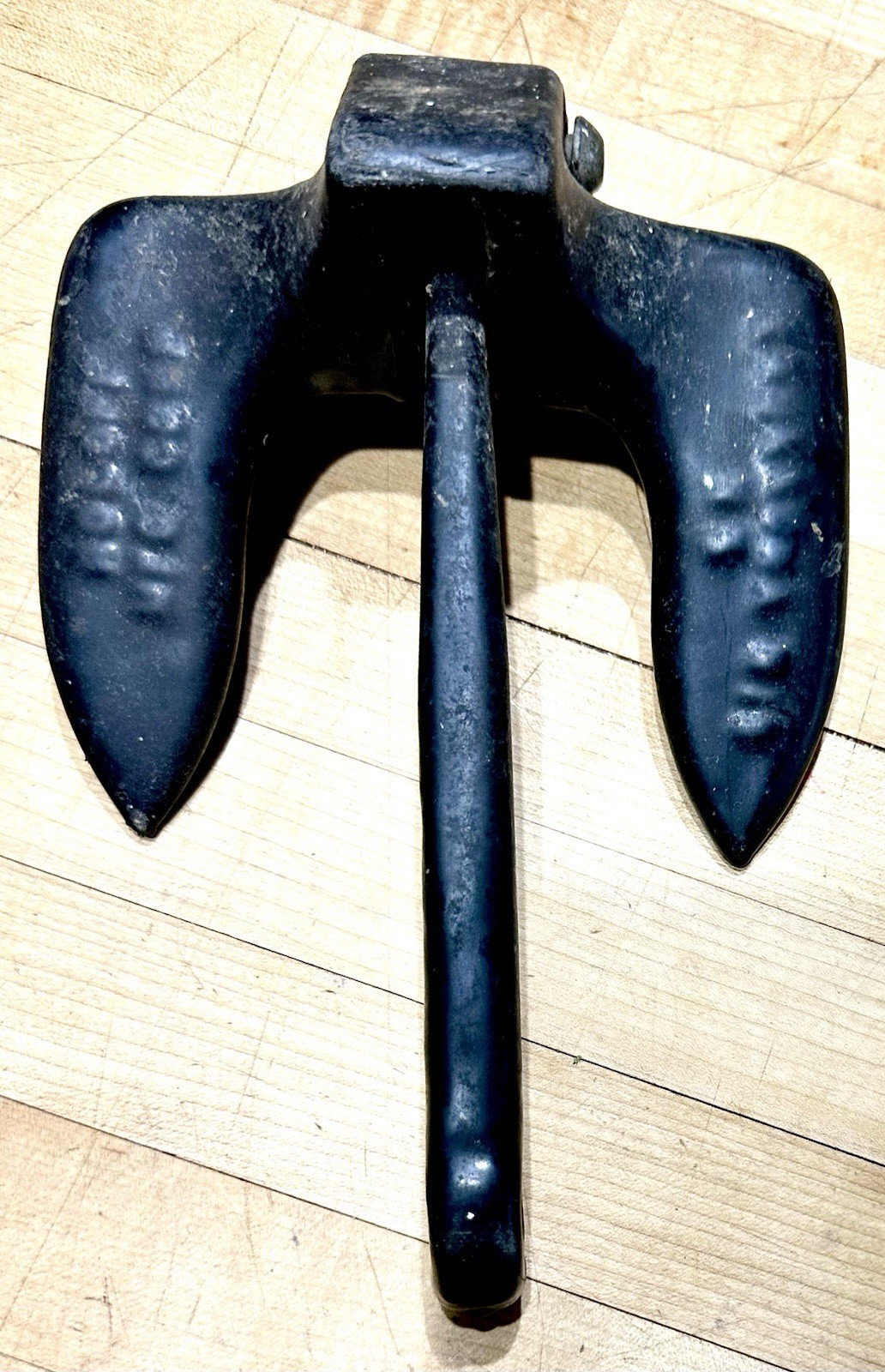 Vintage 5lb Navy Style Cast Iron Vinyl Coated ROLOFF Fluke Boat Anchor USA